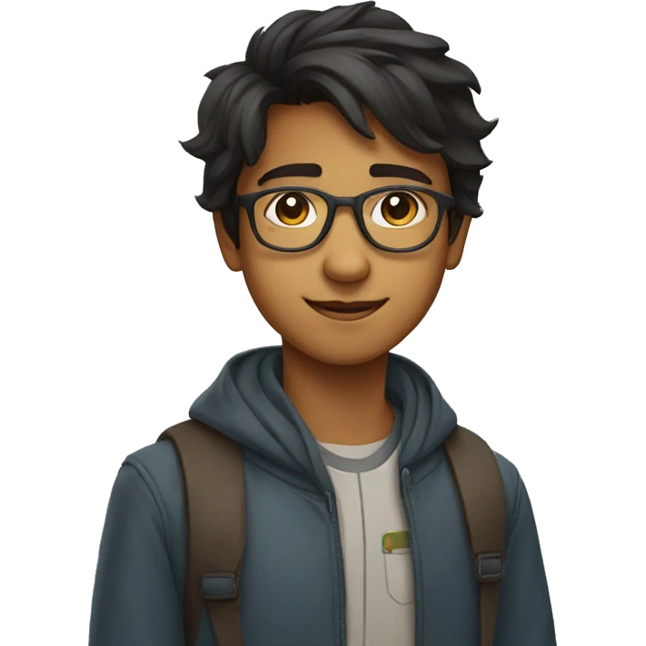 A 15 year old Indian boy wearing glasses and a turbant emoji