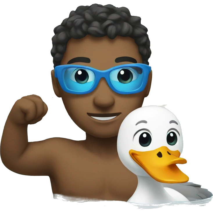 swim with duck emoji