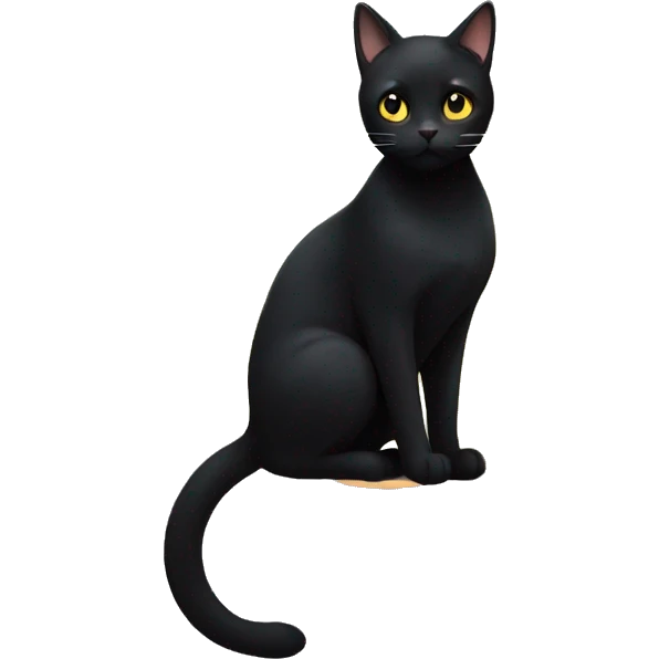 black cat looking at the moon emoji