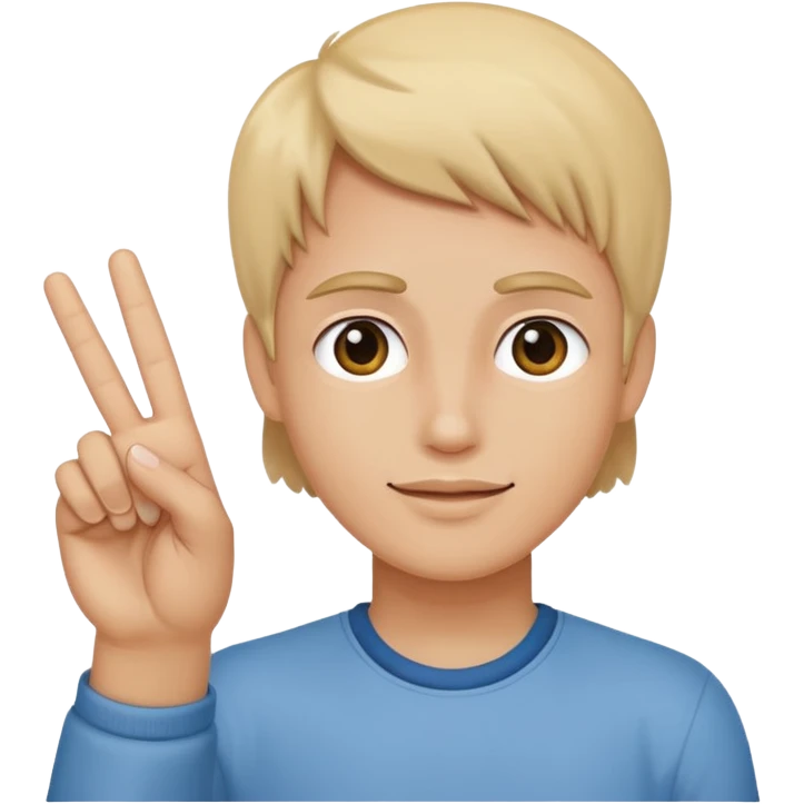 Deux signes peace avec main a l'horizontal avec index de la main droite qui touche le majeur de la main gauche emoji