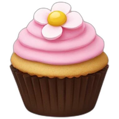 blossom cupcake emoji