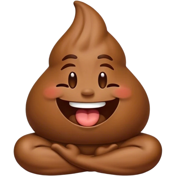 meditating laughing poop emoji emoji
