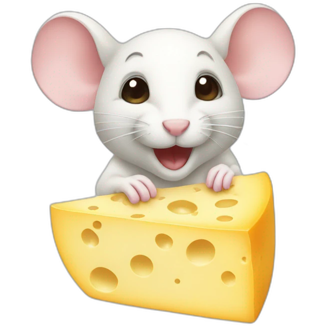 Mouse eat cheese emoji