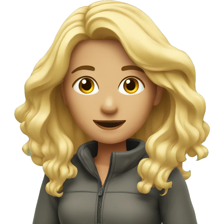blonde girl in outdoor scene emoji