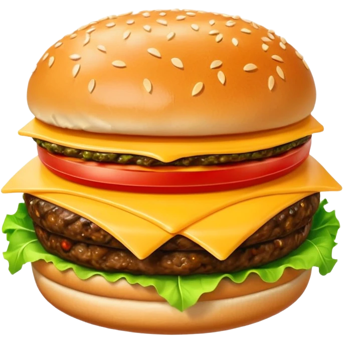 A single burger image for my food vertical in the super app emoji