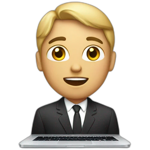 Me work on MacBook emoji