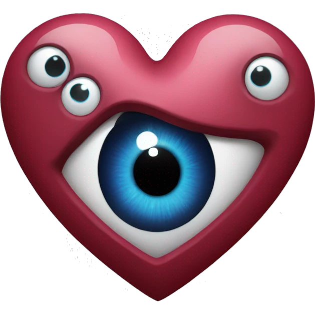 A heart with evil eye emoji