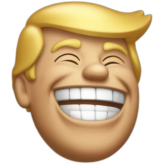 donald trump laughing emoji