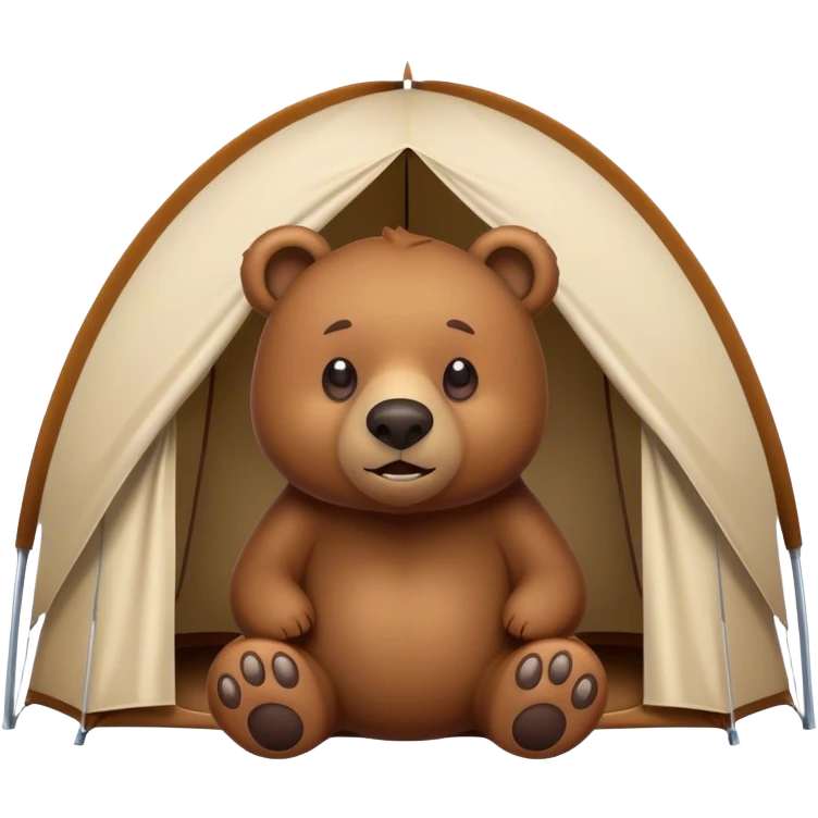 bear behind a tent emoji