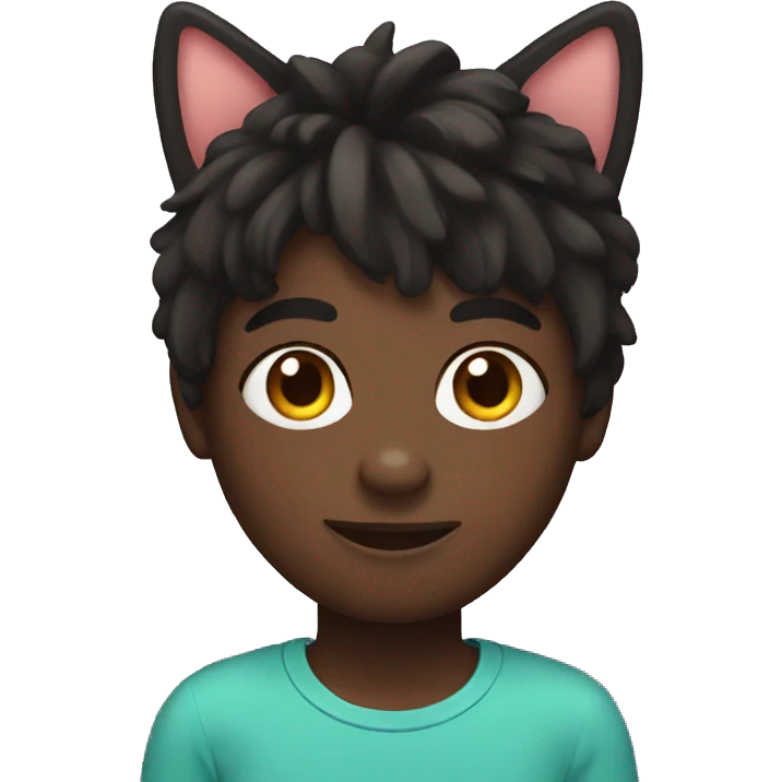 Black Autism Creature with cat ears emoji