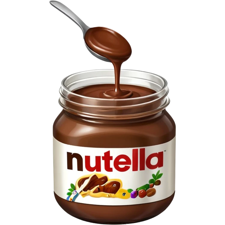 Nutella with a spoon emoji