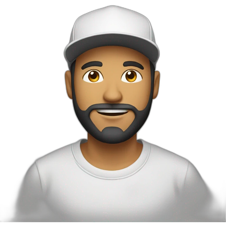 marketer man with middle beard snapback hat emoji