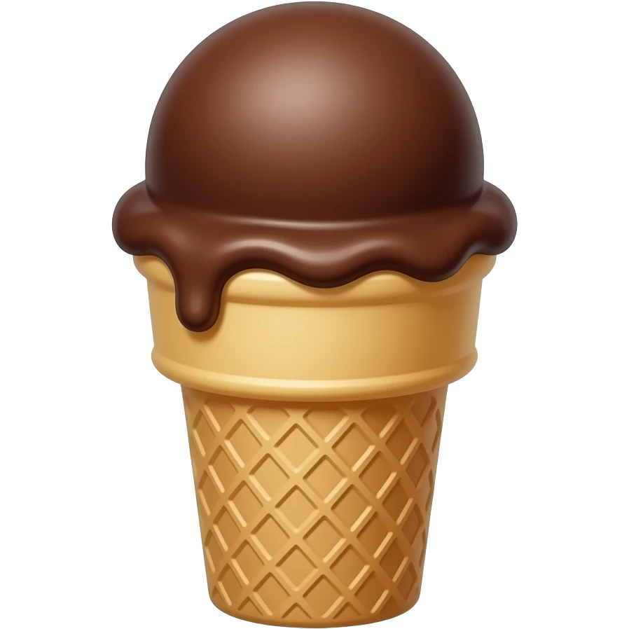 chocolate ice cream cone scoop emoji