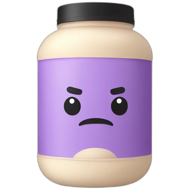 Whey protein with logo emoji