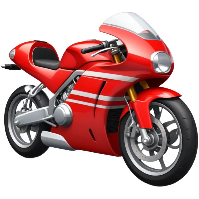 red motorbike with racing stripes emoji