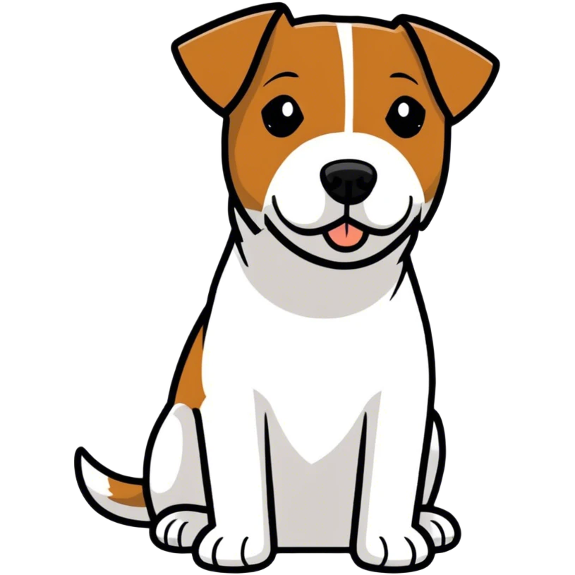 Parson Russell Terrier Brown white emoji