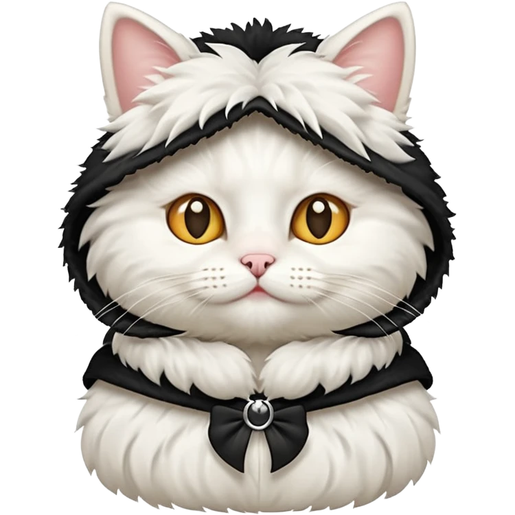 white cat with funny costume emoji