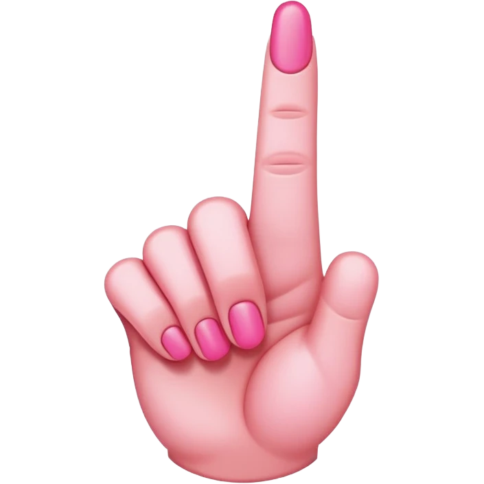 Pink middle finger  emoji
