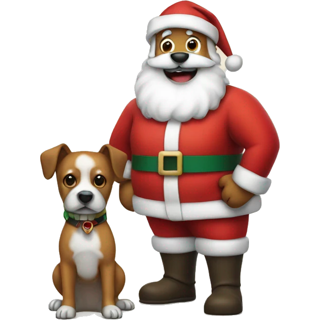 Dog with Santa  emoji