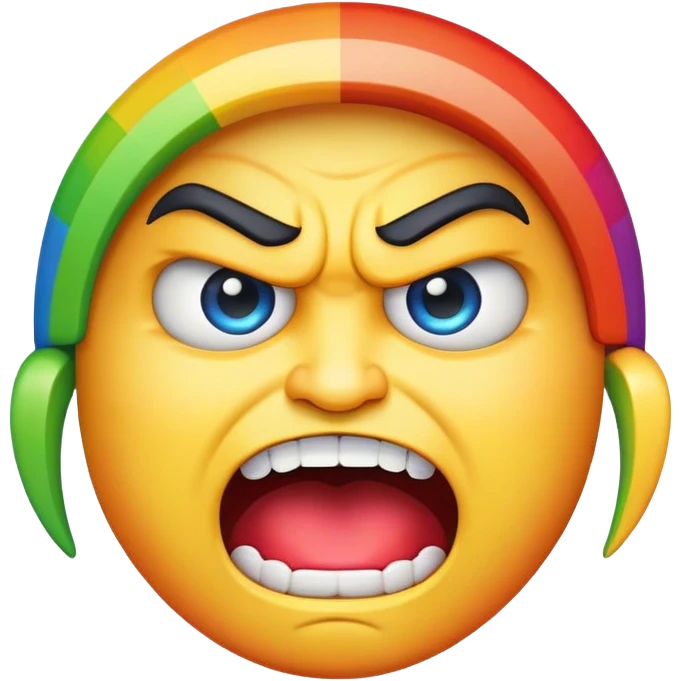 rainbow angry emoji