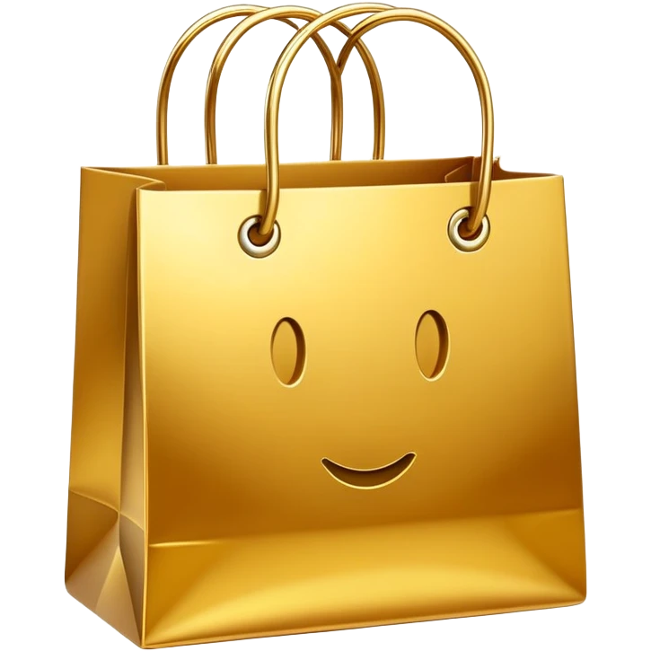 Gold shopping bag emoji