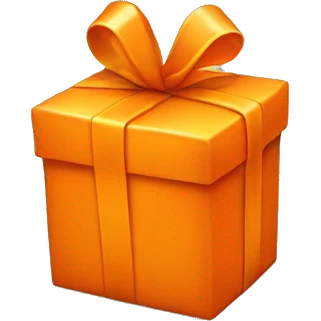 Orange present emoji
