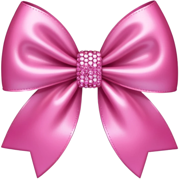 very sparkly bow pink emoji