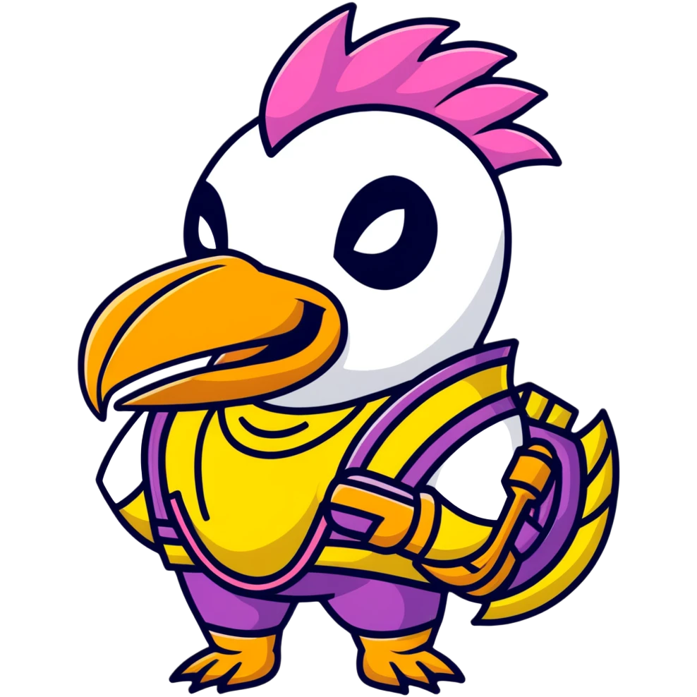 Louisiana themed luchador mask with pelican and New Orleans jazz elements emoji