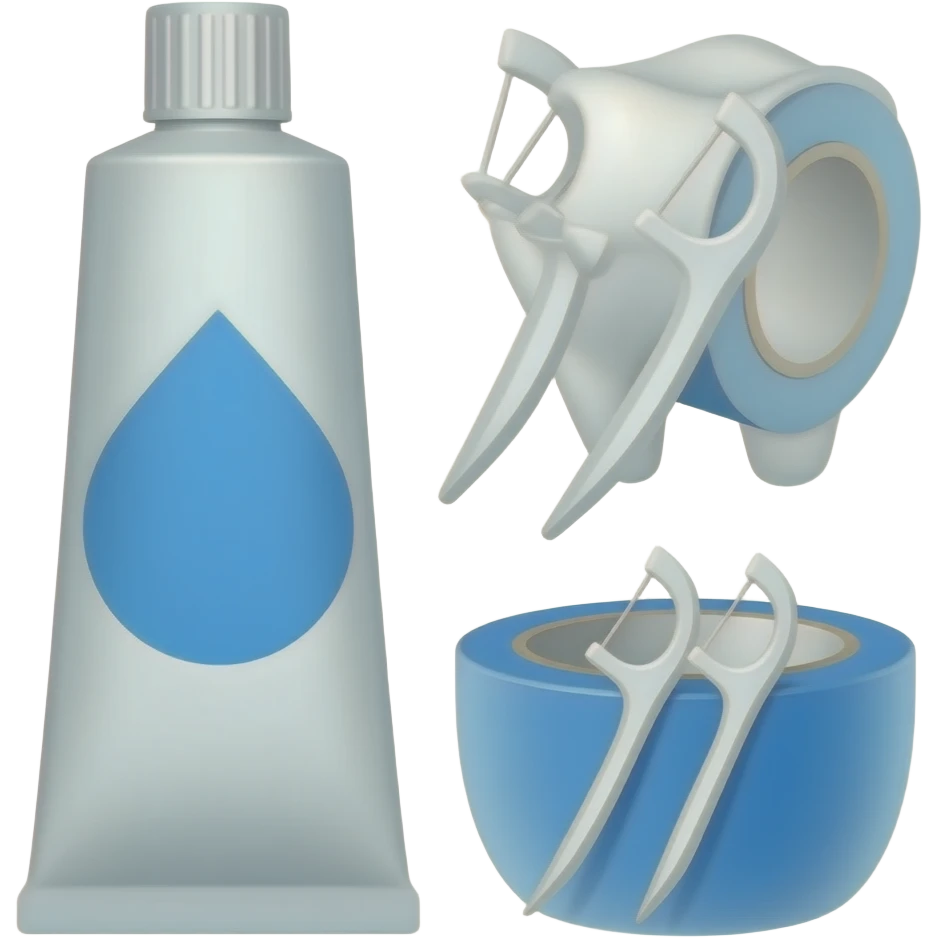 toothpaste and Tape Floss emoji