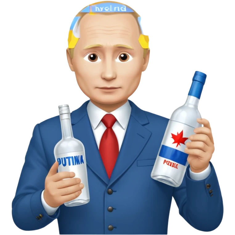 Putin with vodka “putinka” emoji