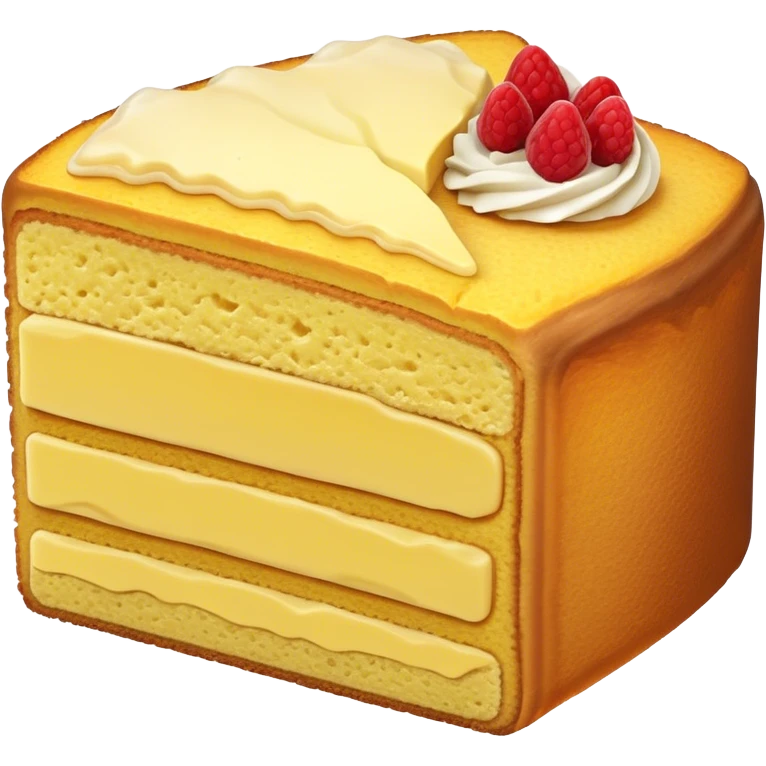 sweet simple slice of sponge cake emoji