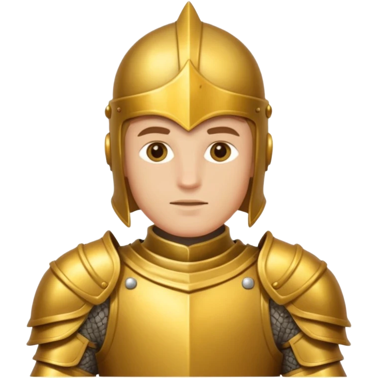 a knight in gold armor emoji