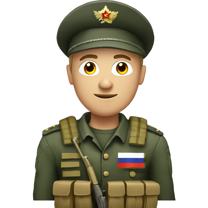 russian soldier with AK emoji
