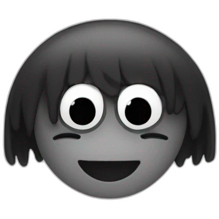 Blanc fouette un noir emoji