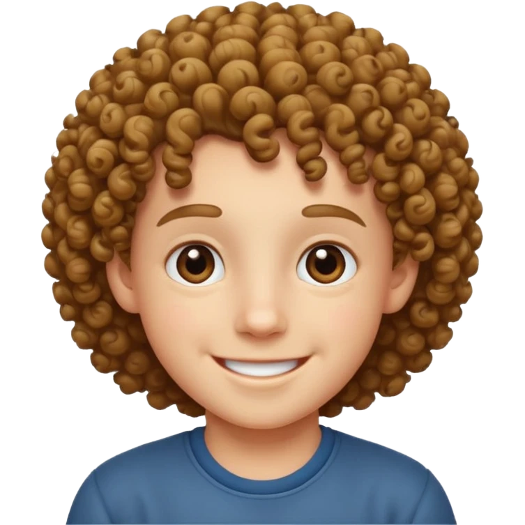 curly haired kid emoji