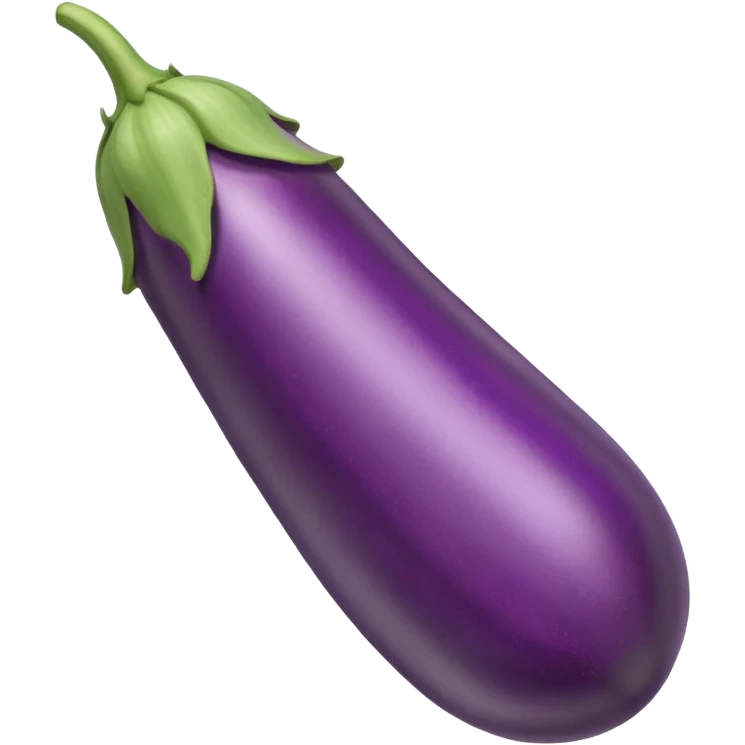 Long Eggplant with white stuff coming out of the tip emoji