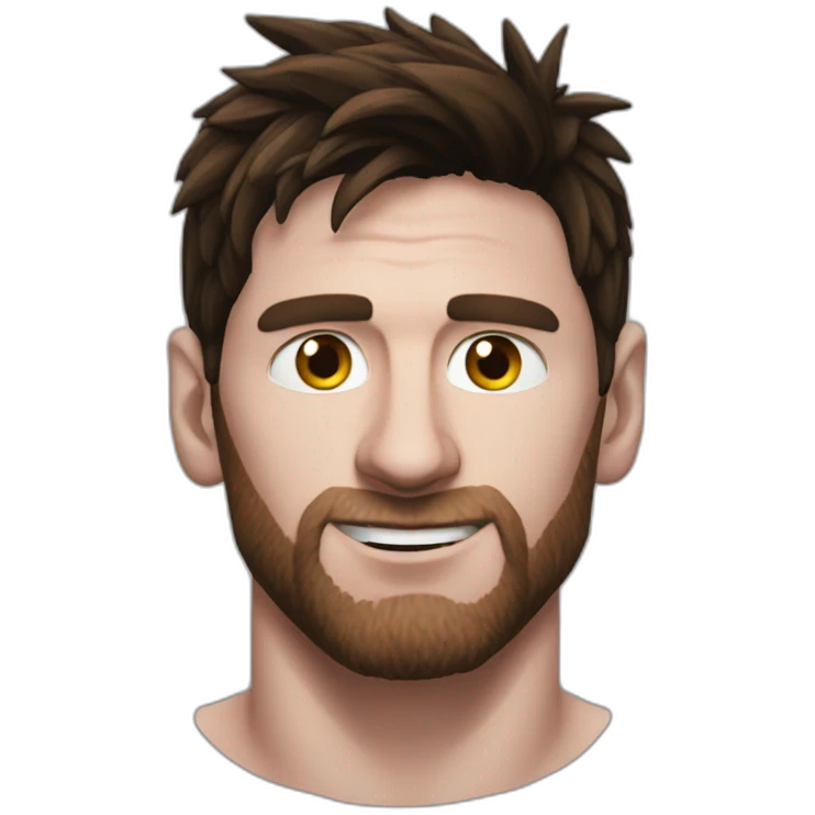 messi newells face and chest emoji