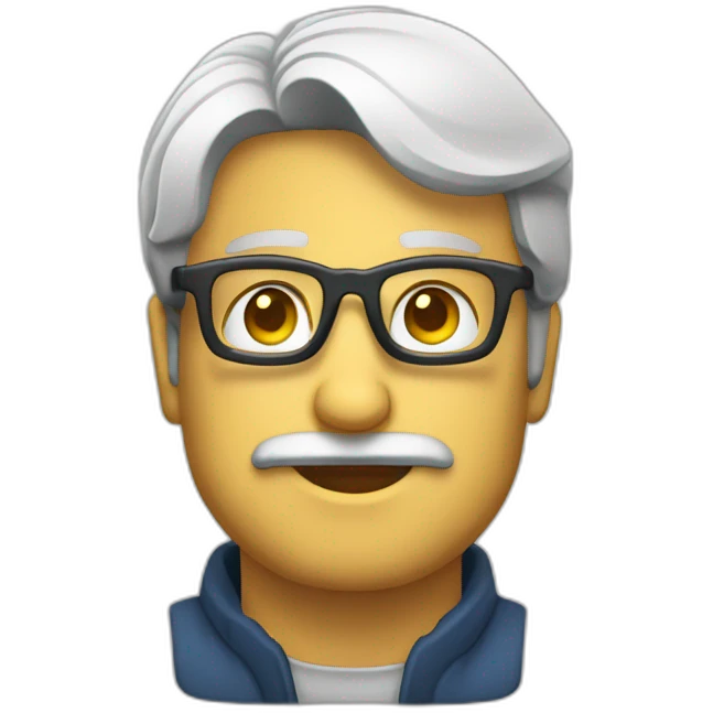 ingeniero moreno con lentes emoji