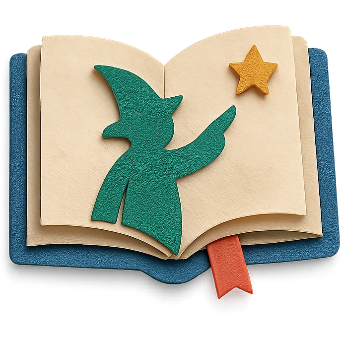 icon representing fantasy book genre emoji