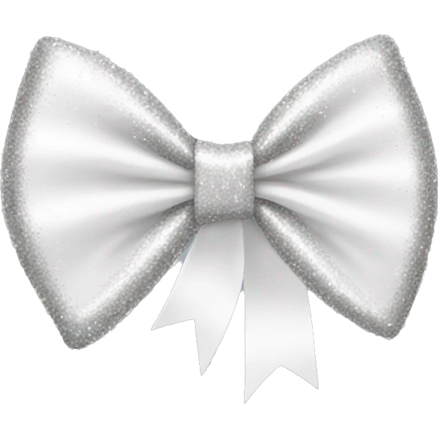 white bow with glitter emoji