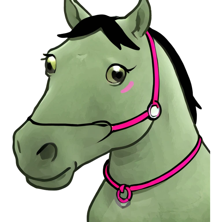 Horse with pink halter  emoji