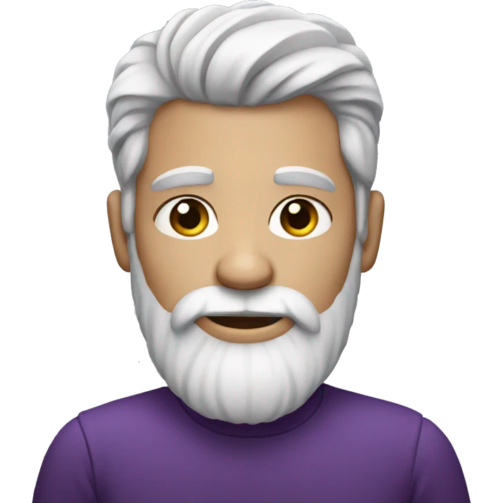 White bearded man with purple hair  emoji