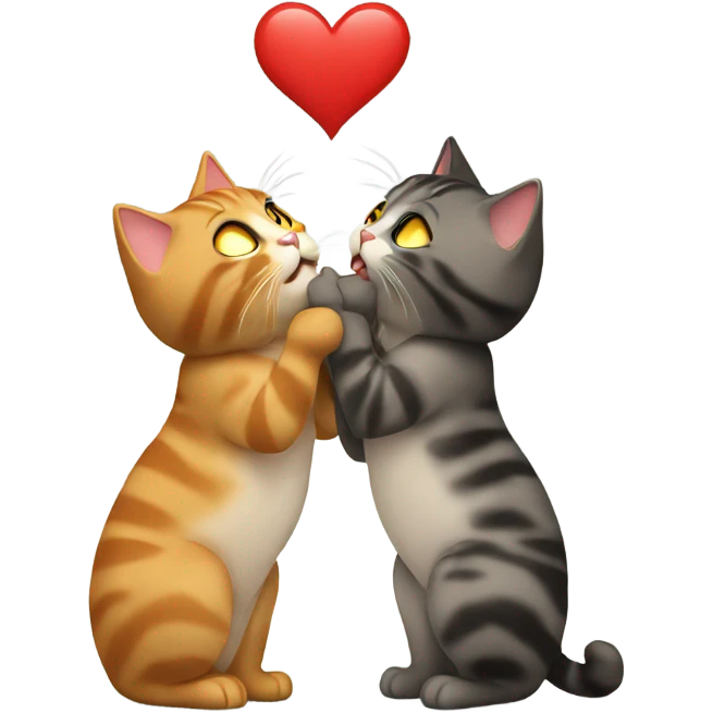 Cats kissing emoji