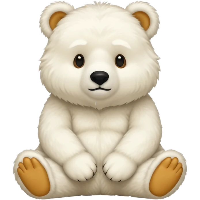 White bear sitting emoji