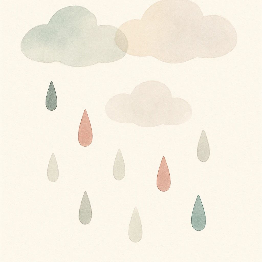 rain, watercolor art style emoji