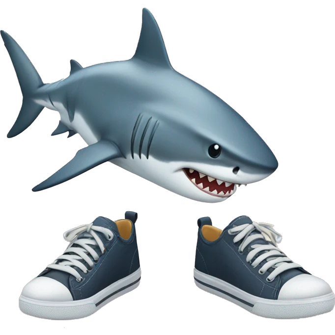 shark with shoes emoji