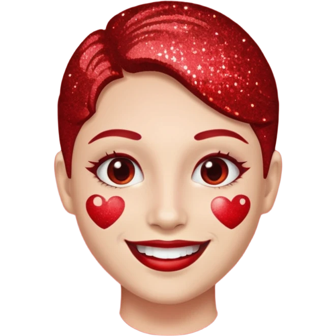red glitter artist emoji