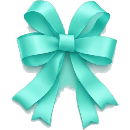 Ribbon in Tiffany blue emoji
