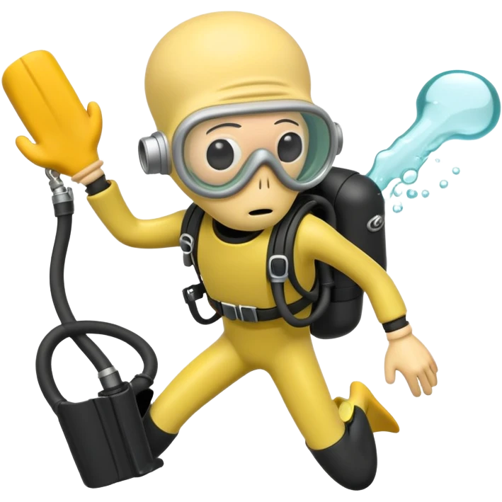 Squidward scuba diving emoji