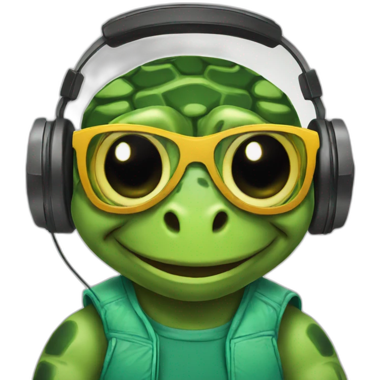 Dj turtle emoji